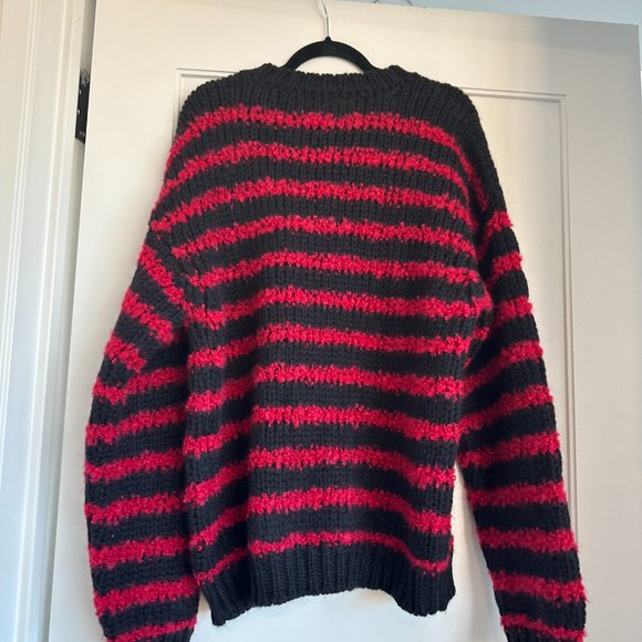 NWT Zadig & Voltaire Benny Mohair Sweater Merino Wool Knit Striped Men's Medium - Picture 7 of 8